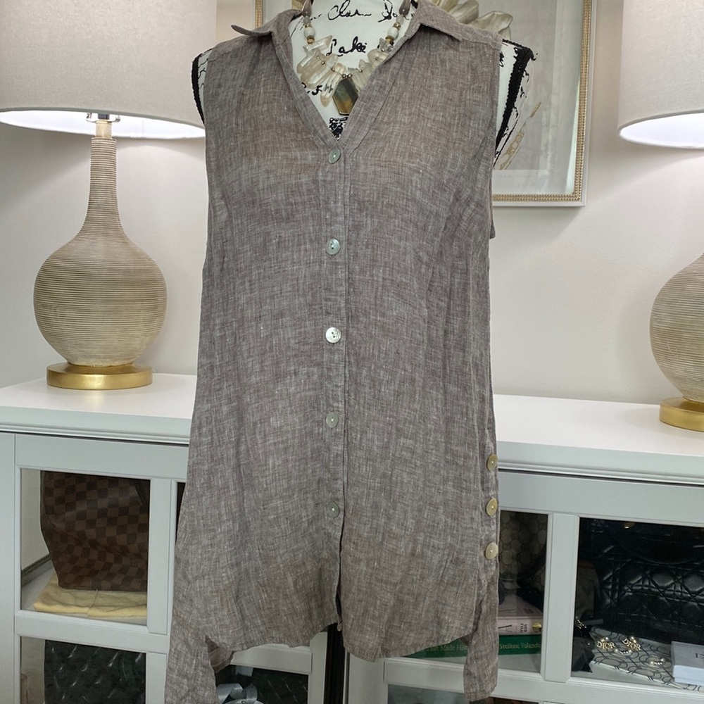 J Jill linen sleeveless shirt